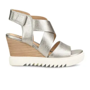 Efficient Design Easy Fit Walk Sofft Uxley Wedge Sandal (Women) - Grey Gold