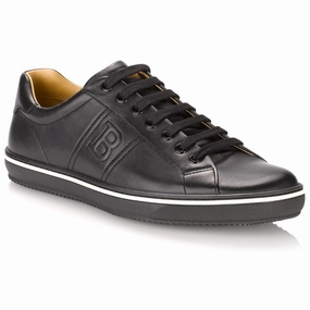 BALLY Mens ORIVEL Black Calf Plain Sneakers 6171631 All terrain