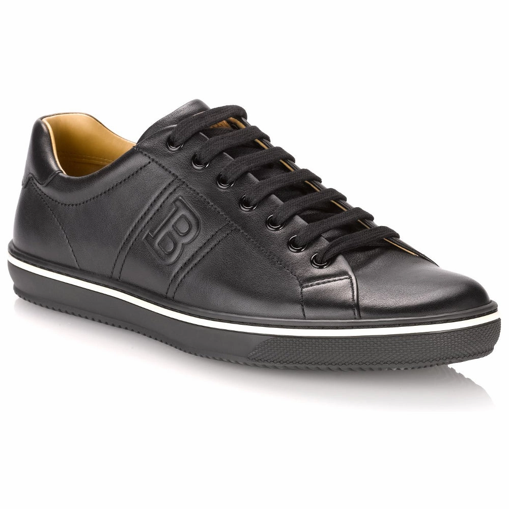 BALLY Mens ORIVEL Black Calf Plain Sneakers 6171631 All terrain