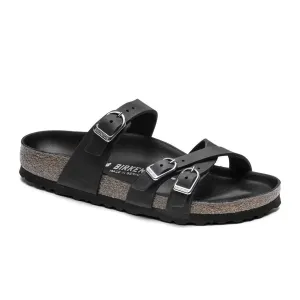 High Society Birkenstock Franca Hex Narrow Slide Sandal (Women) - Black Oiled Leather