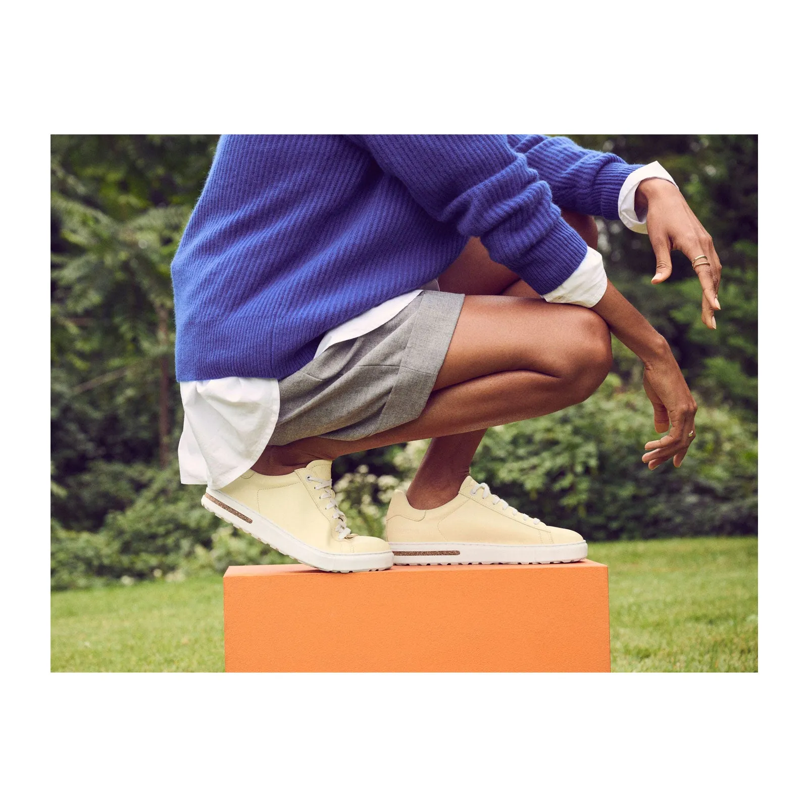 Birkenstock Bend Narrow Sneaker (Women) - Butter Leather Neutral Fit Polish Edge