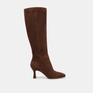 Outdoors Ready GYRA EXTRA WIDE CALF BOOTS DK BROWN SUEDE