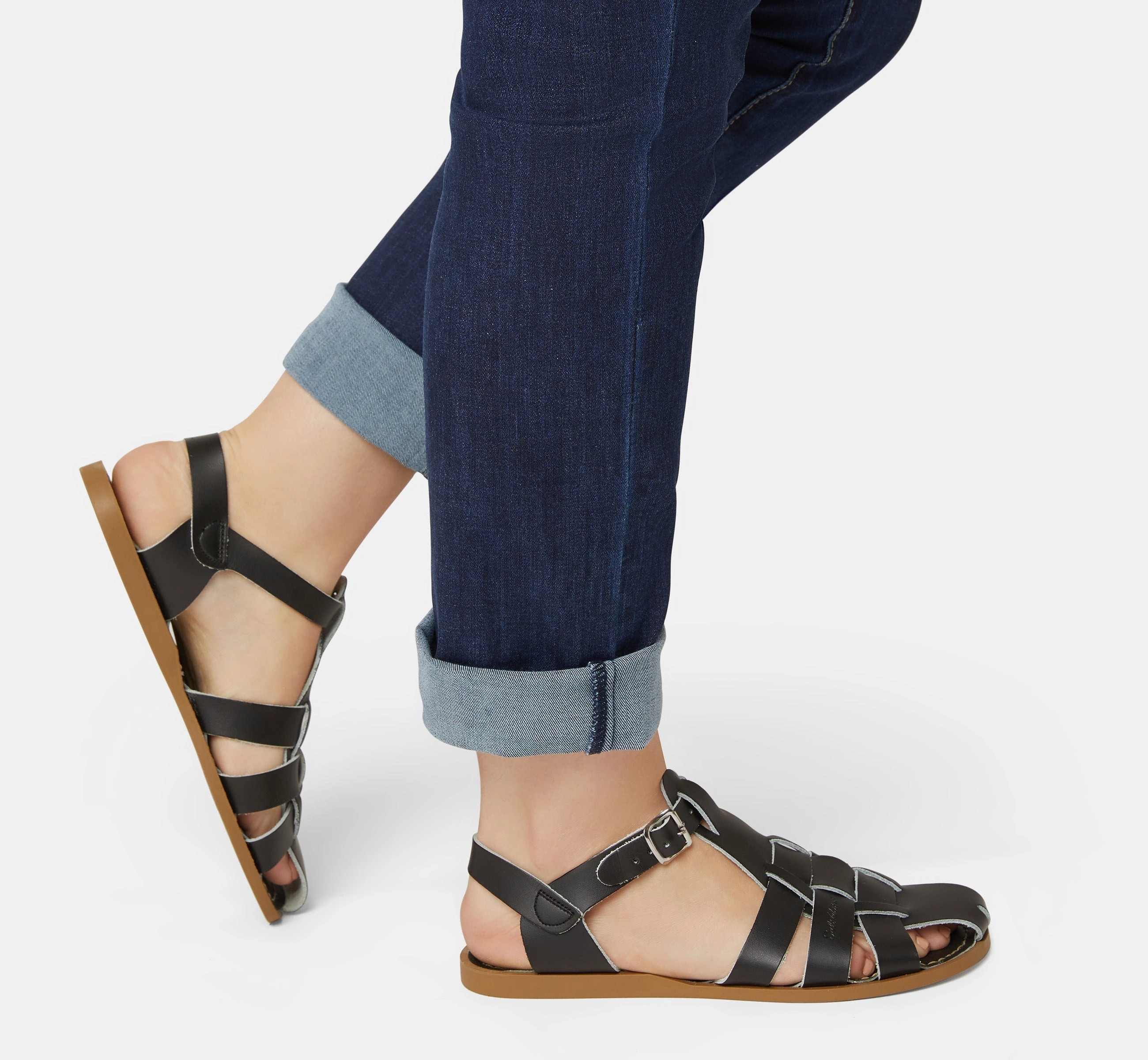 Fisherman Shark Original Black Womens Sandal Chunky