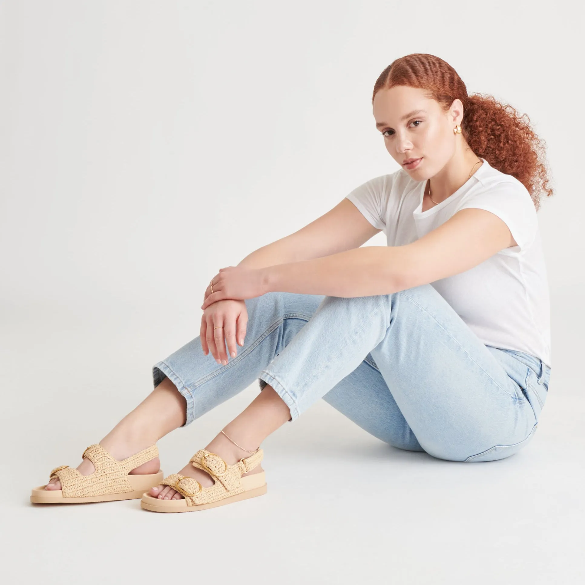 STARLA CROCHET SANDALS NATURAL KNIT All Day Comfort