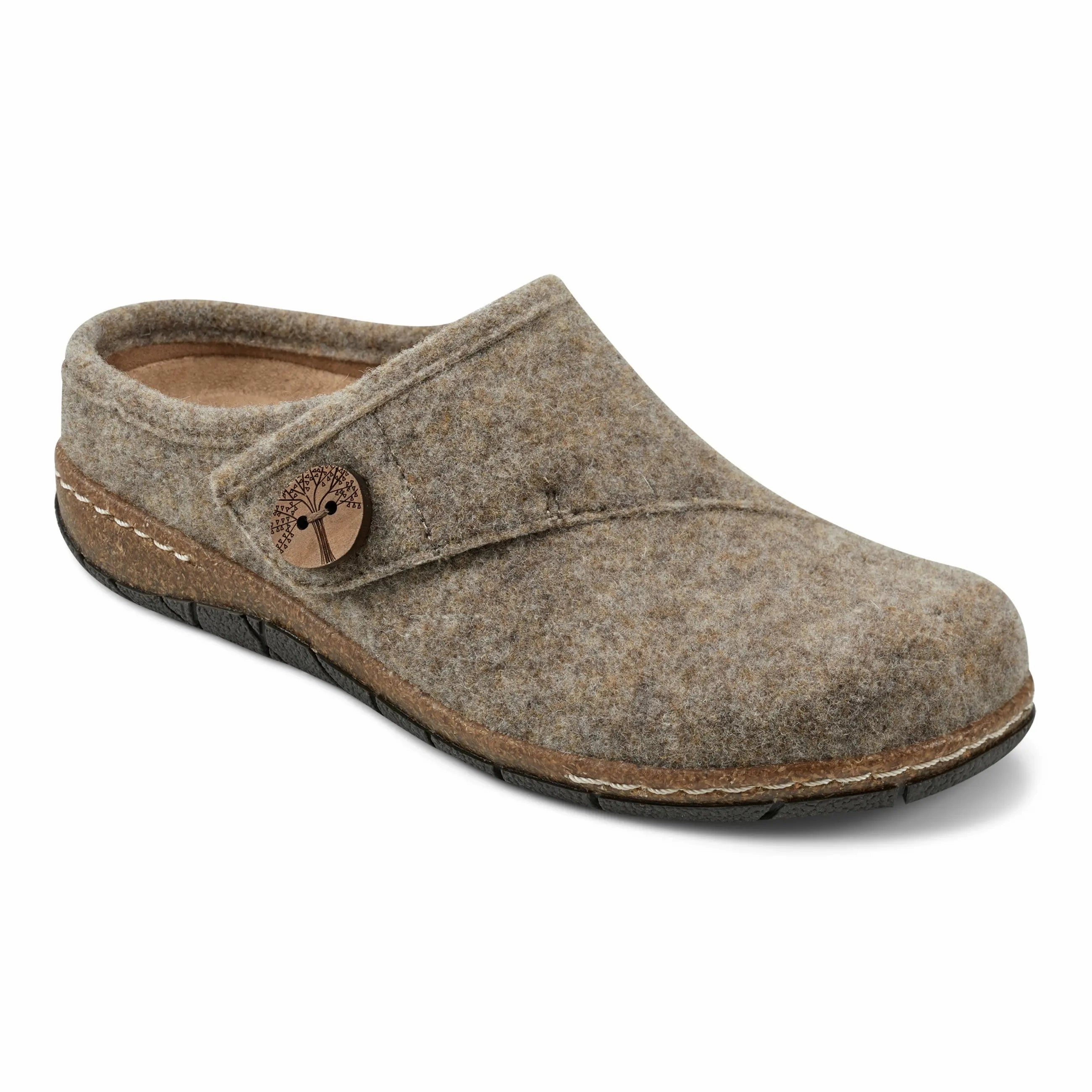 Ezra Round Toe Casual Slip-on Flat Clogs Happy Walk