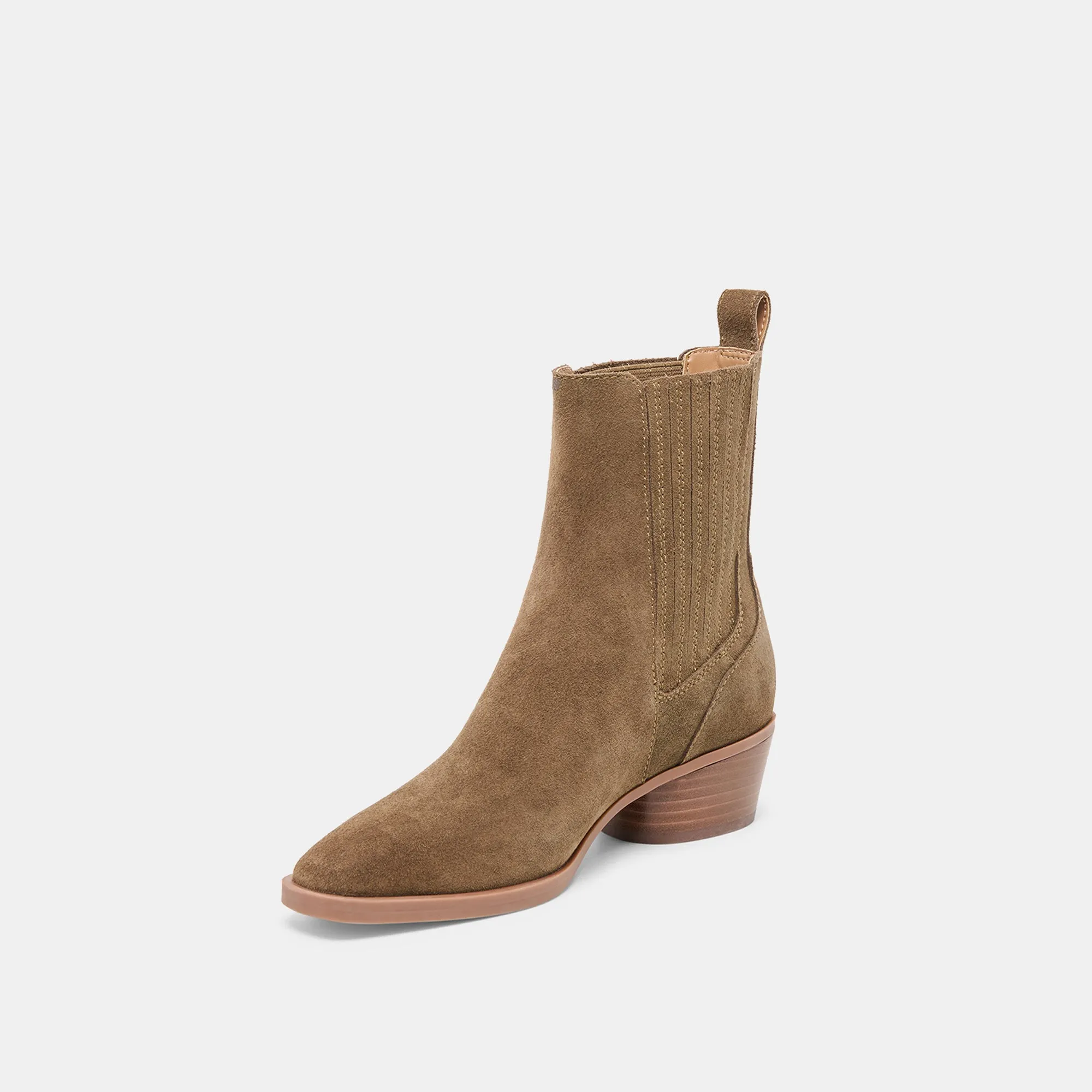 Neutral Shade FAINT H2O BOOTIES OLIVE SUEDE