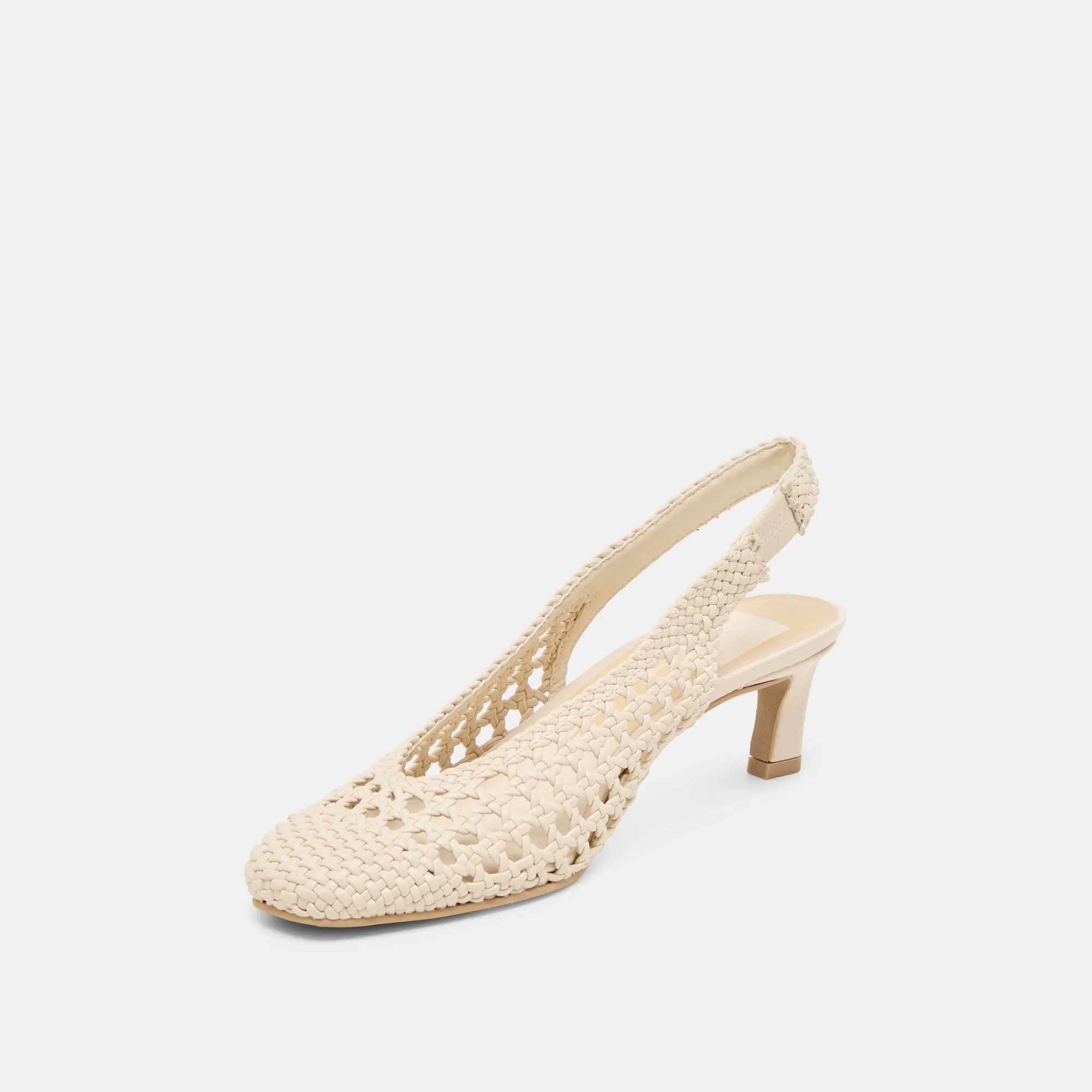 Everyday Favorite FAWNE HEELS CREME WOVEN STELLA