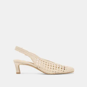 FAWNE HEELS CREME WOVEN STELLA Hybrid Cushioning