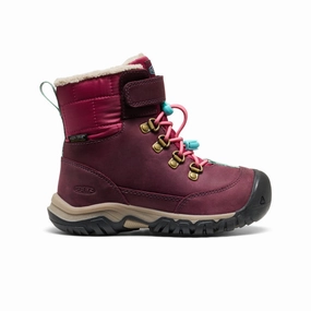 Little Kids' Kanibou Waterproof Winter Boot  |  Fig/Pink Lemonade Anti Static Lining Responsive Midsole