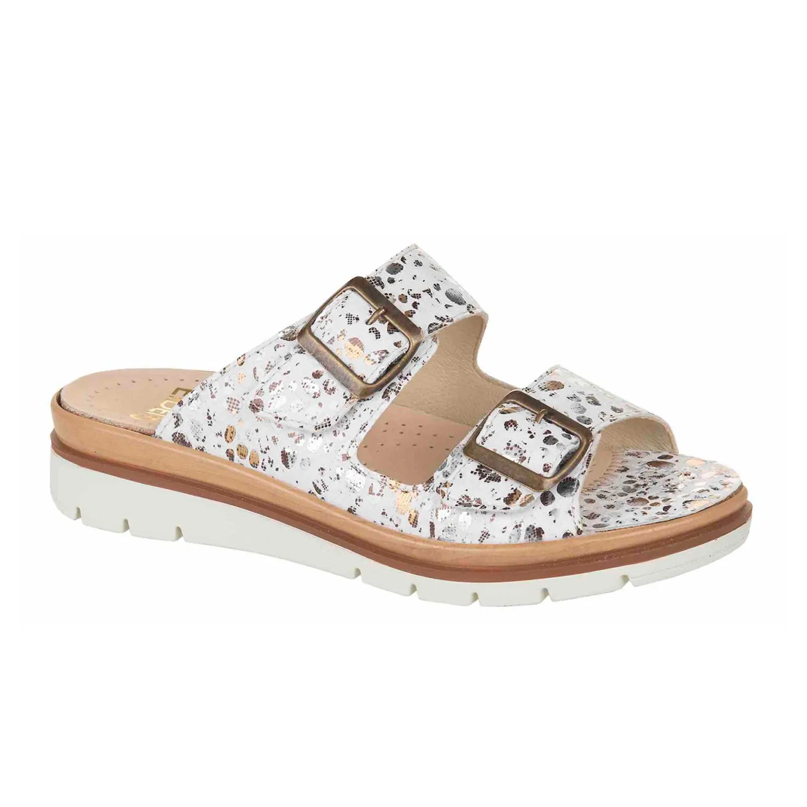 All-Day Fit Soft Slip Fidelio Sohle Glory Slide Sandal (Women) - Bianco Brandy