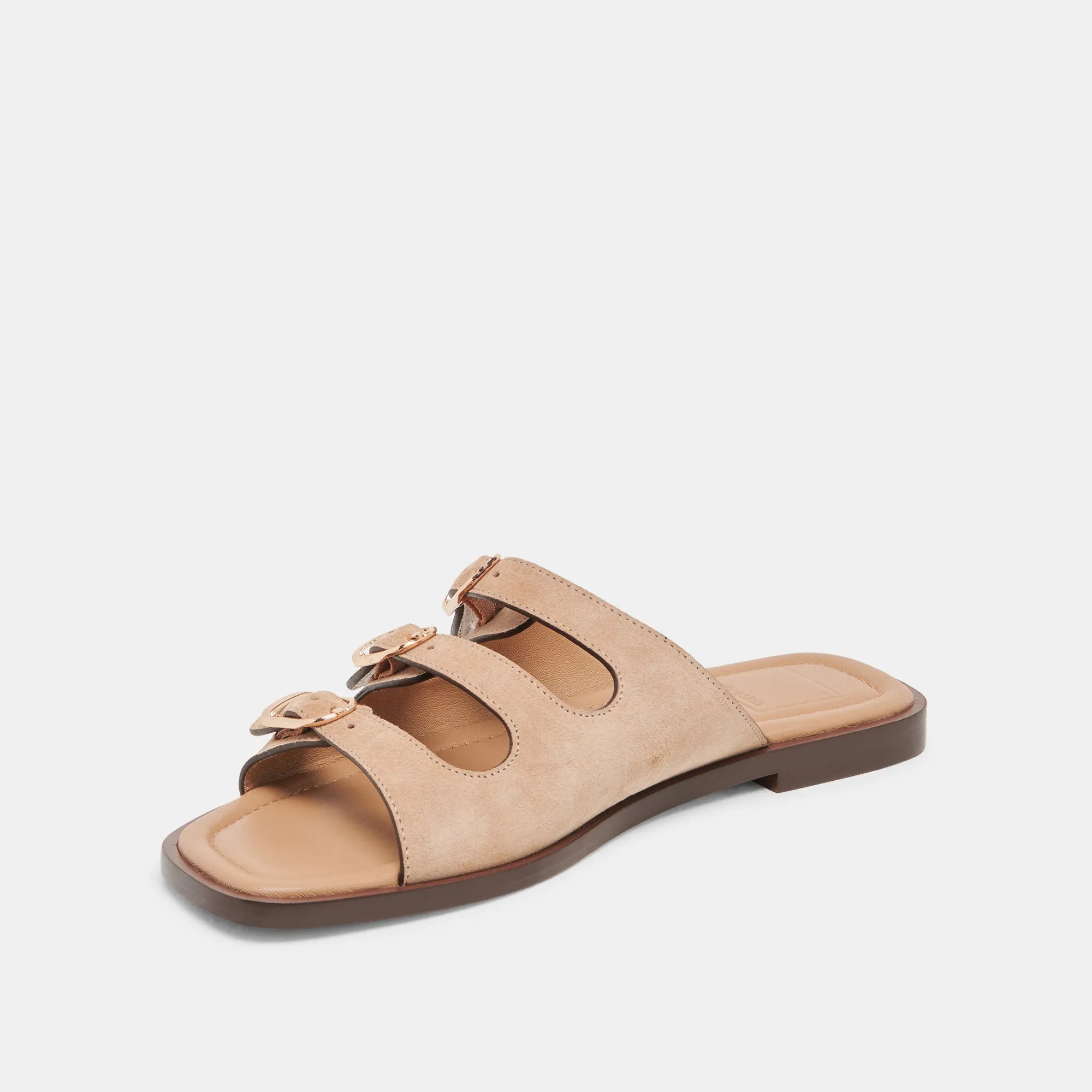 FIN SANDALS TAN SUEDE Versatile lining Low Impact Design