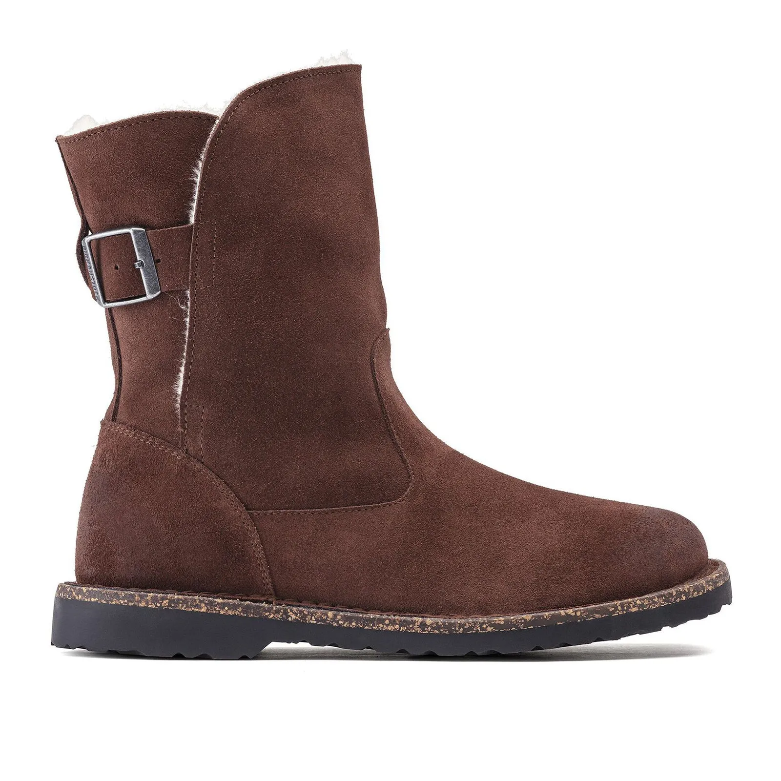 Elegant Profile Korean Fit Birkenstock Uppsala Boot (Women) - Espresso Suede/Natural Shearling