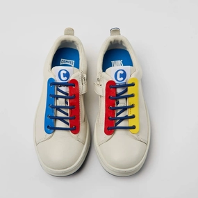 festival Camper Kids Girls/Boys/Womens TWINS Stella Houston White Leather Sneakers