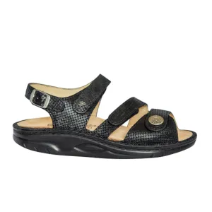 Finn Comfort Tiberias Backstrap Sandal (Women) - Nero Hardy Cozy Sandal Step Removable Footbed
