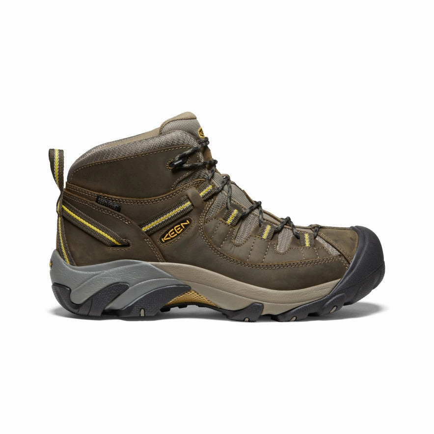 Smart Style Men's Targhee II Mid Waterproof Hiking Boots  |  Black Olive/Yellow