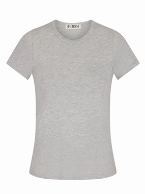 EasyCare Fabric Fitted Crewneck Short Sleeve T-shirt in Heather Grey