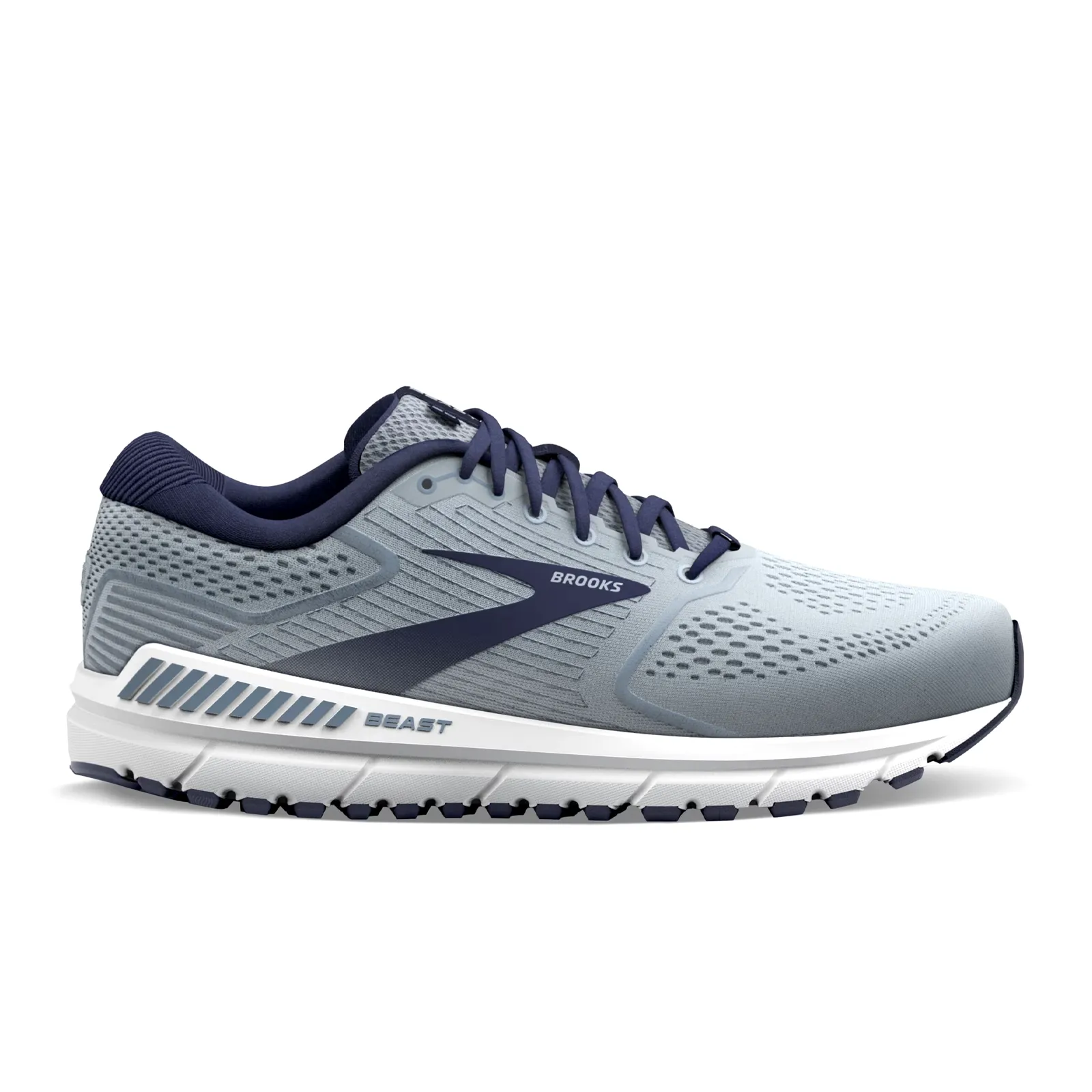 Brooks Beast 20 Running Shoe (Men) - Blue/Grey/Peacoat High Shaft Archaeologist