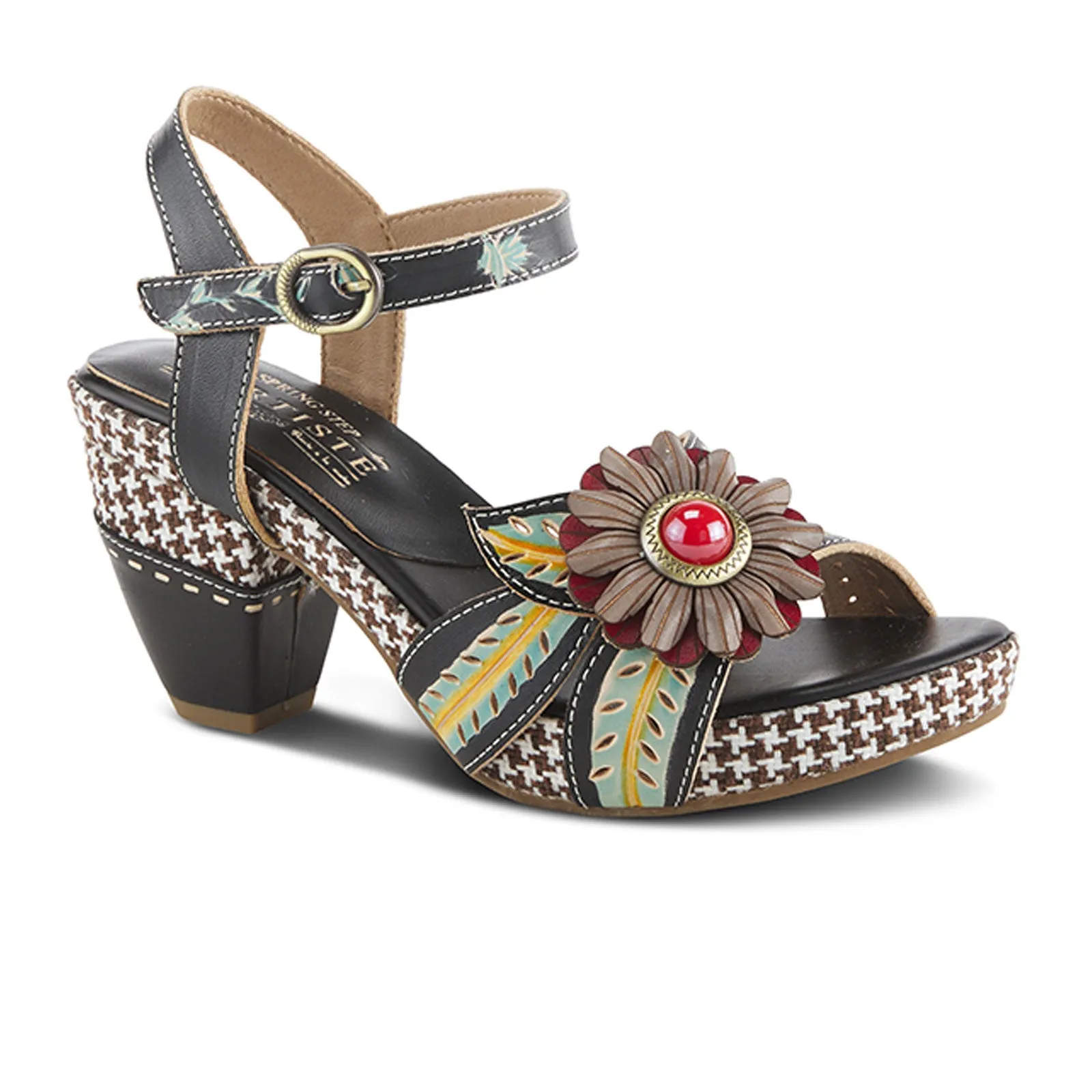 Reliable Construction Compact Size L'Artiste Astarr Heeled Sandal (Women) - Black Multi