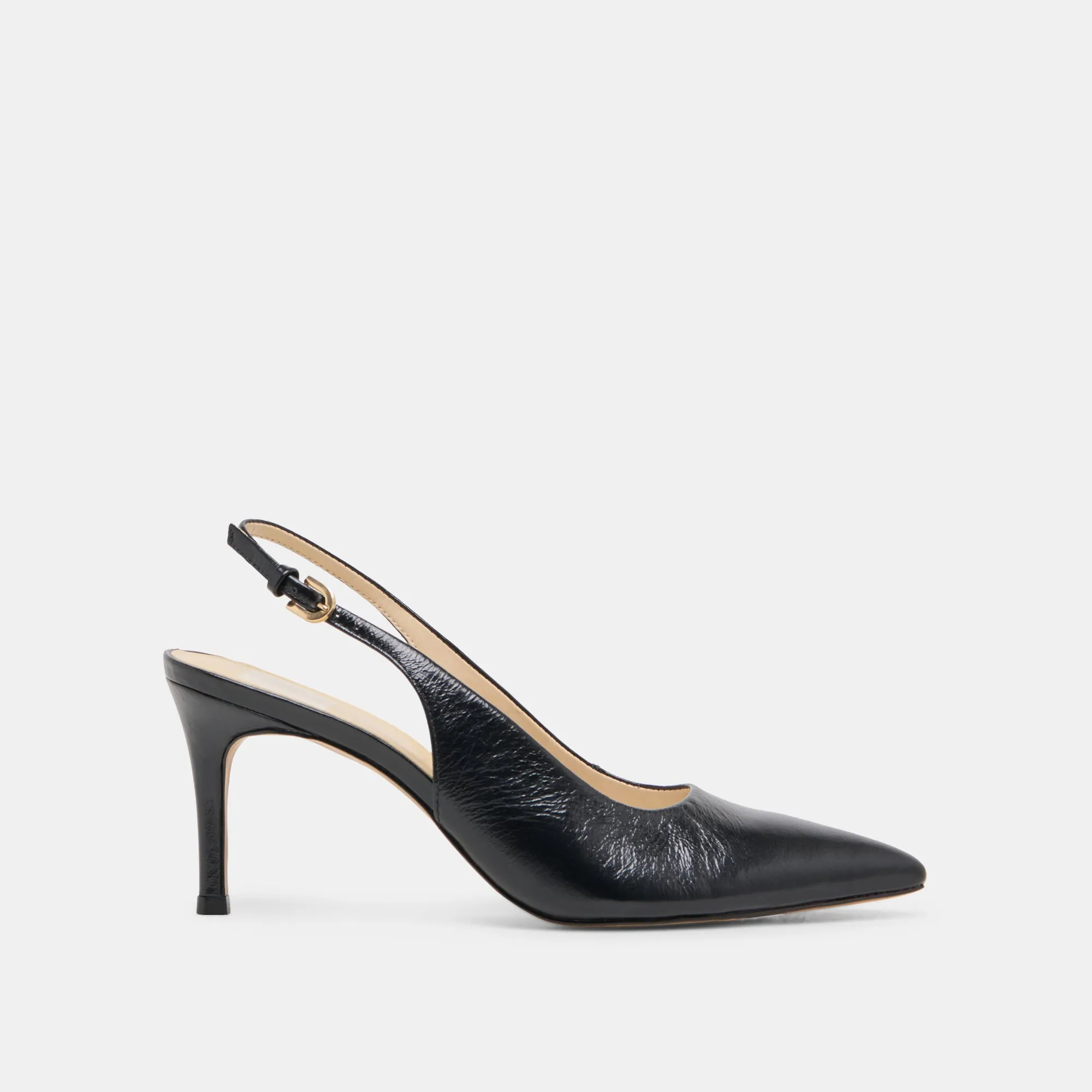 ELASI HEELS BLACK LEATHER Comfort Lining