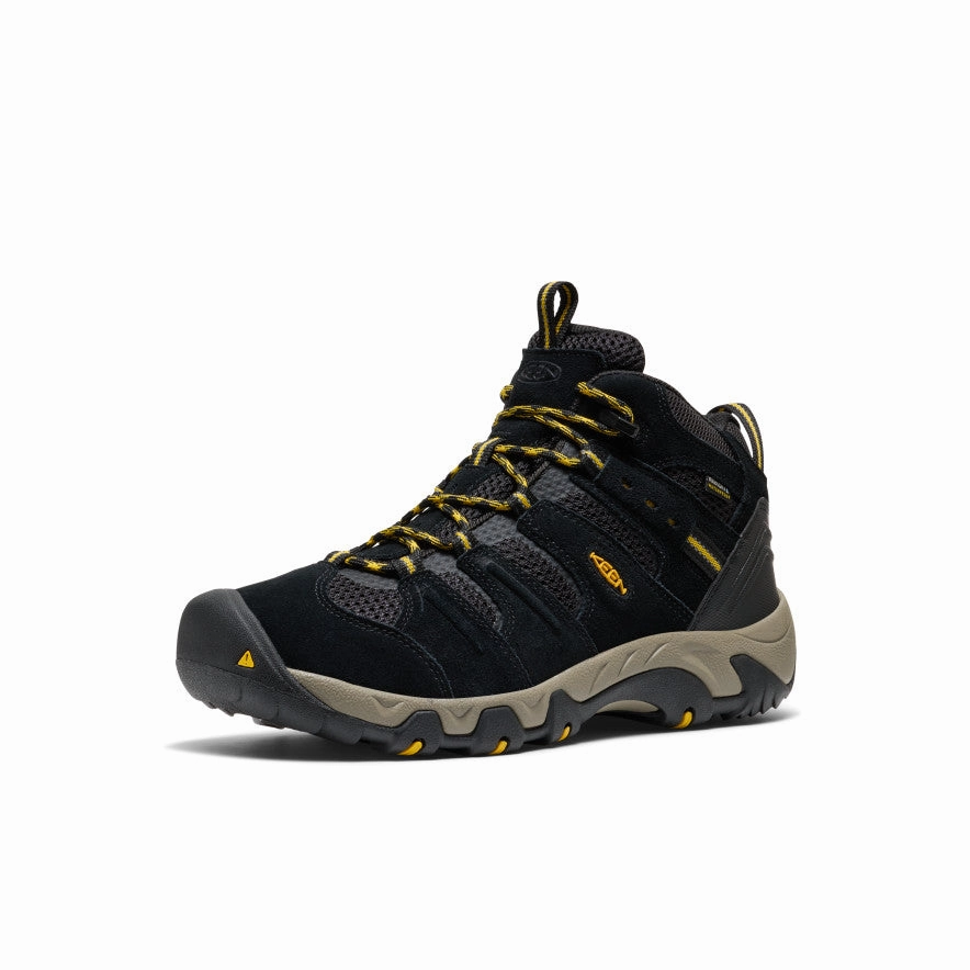 Men's Headout Waterproof Hiking Boot  |  Black/Lemon Curry Shaft Height Options Eco Friendly Tannery