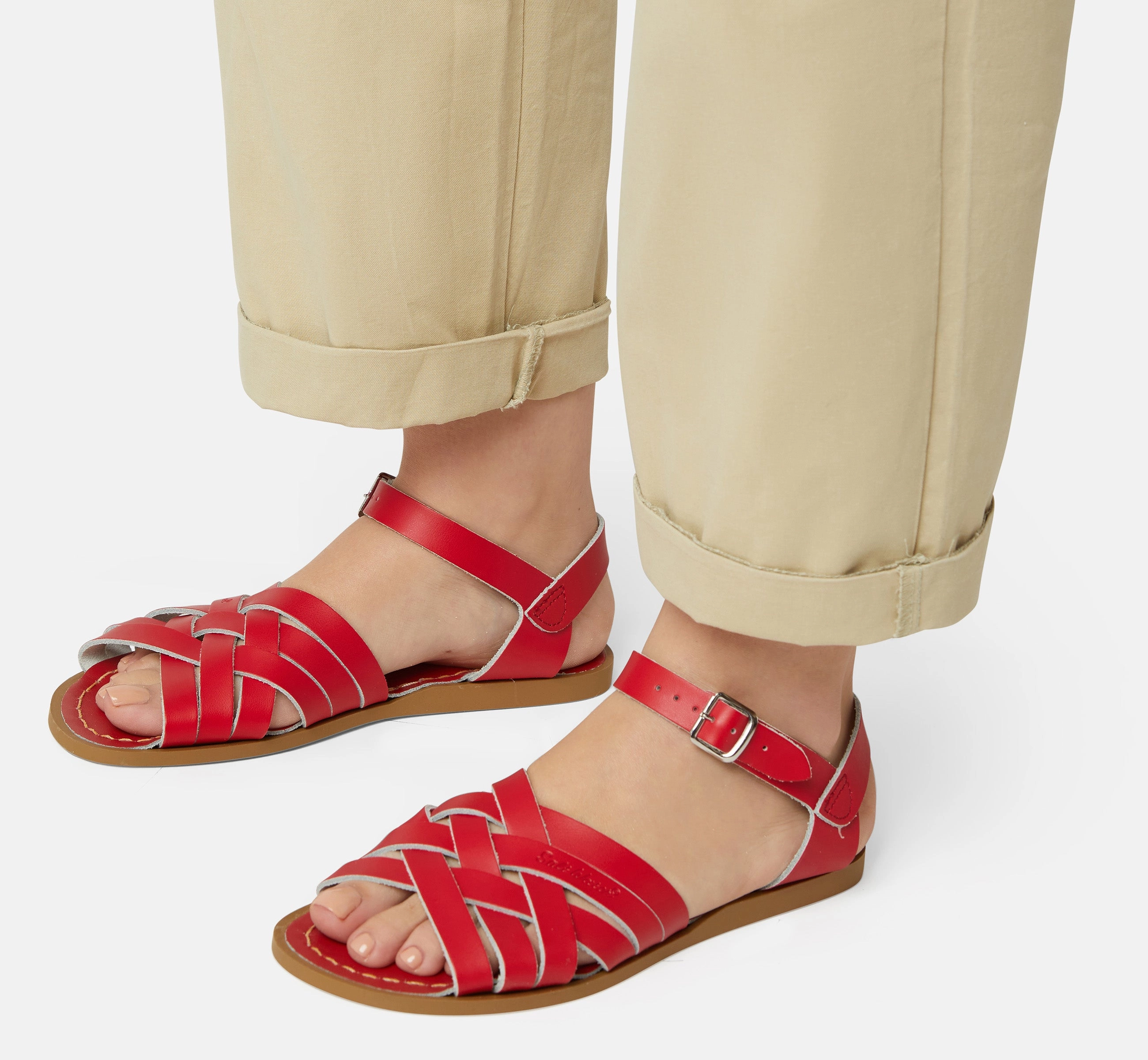 Barefoot feel Stylish and Comfortable Retro Red Womens Sandal
