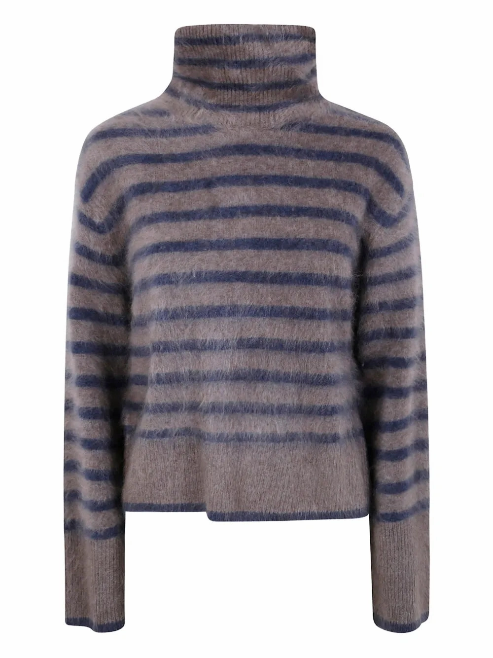 AntiPillTreatment Floren Sweater in Truffle/Night Fall Brushed Stripes