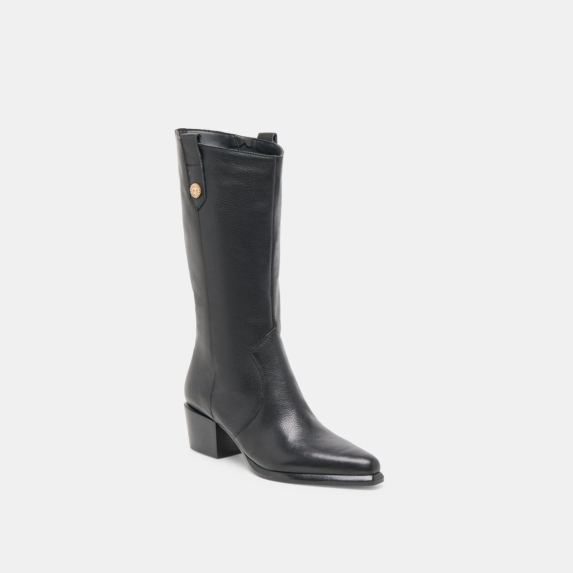 Good elasticity VERN BOOTS BLACK LEATHER