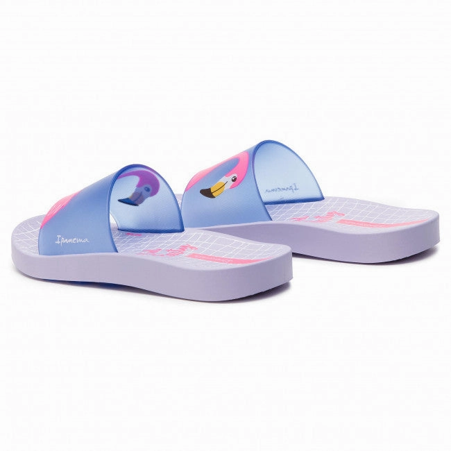 Ipanema Kids Slipper Slider Flamingo Violet Blue Abrasion Resistant Material Outdoor Use