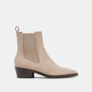 FOSTER BOOTIES TAUPE SUEDE Stable base
