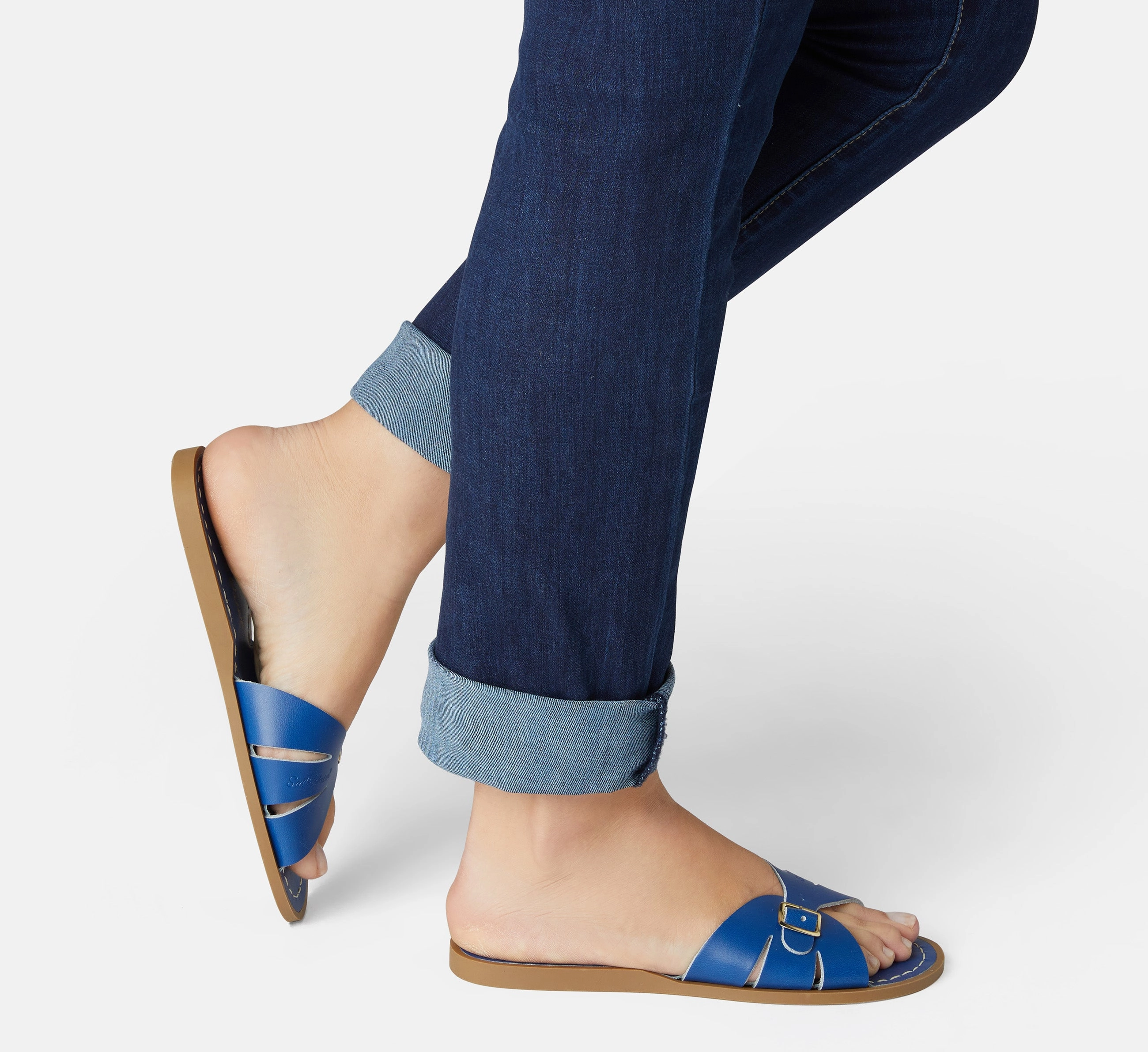 Platform Sole Classic Slide Cobalt Blue Womens Sandal