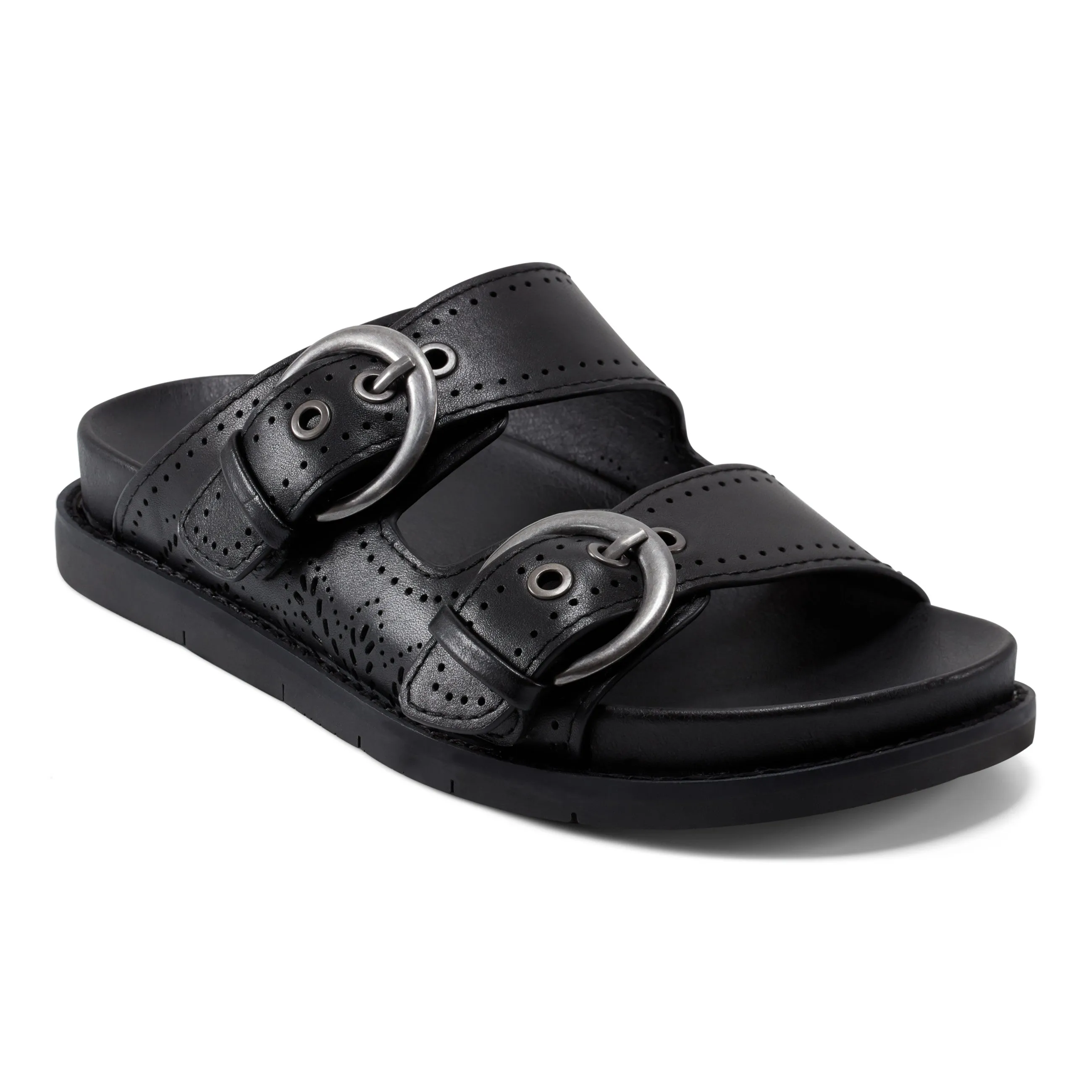 buckle - type Francii Round Toe Casual Slip-on Flat Sandals
