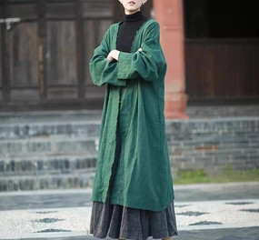 Polished Look Quilted Interior Women's Vintage Raw Ramie Wrap Cardigans