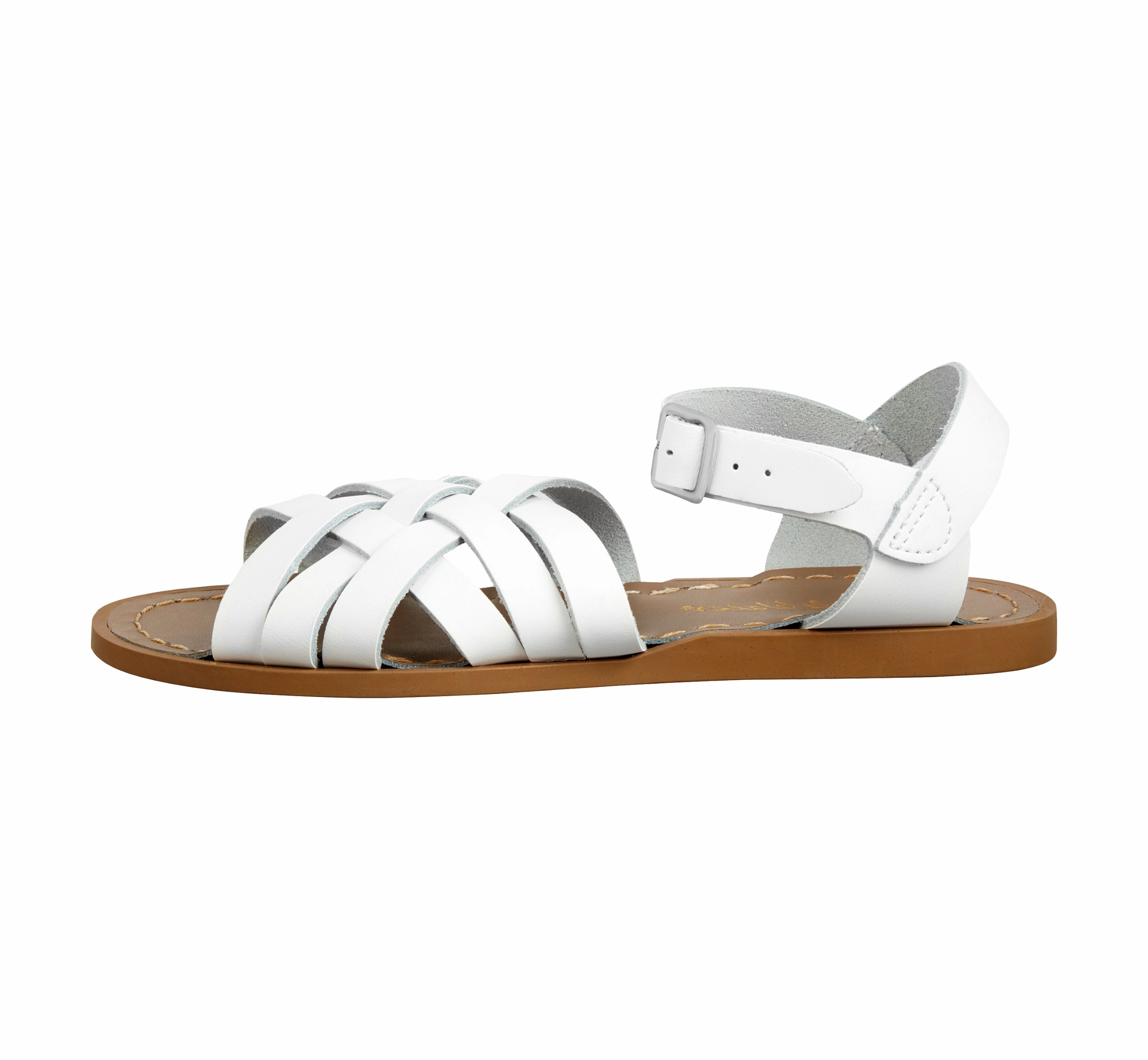 Retro White Womens Sandal Arch Support Footbed