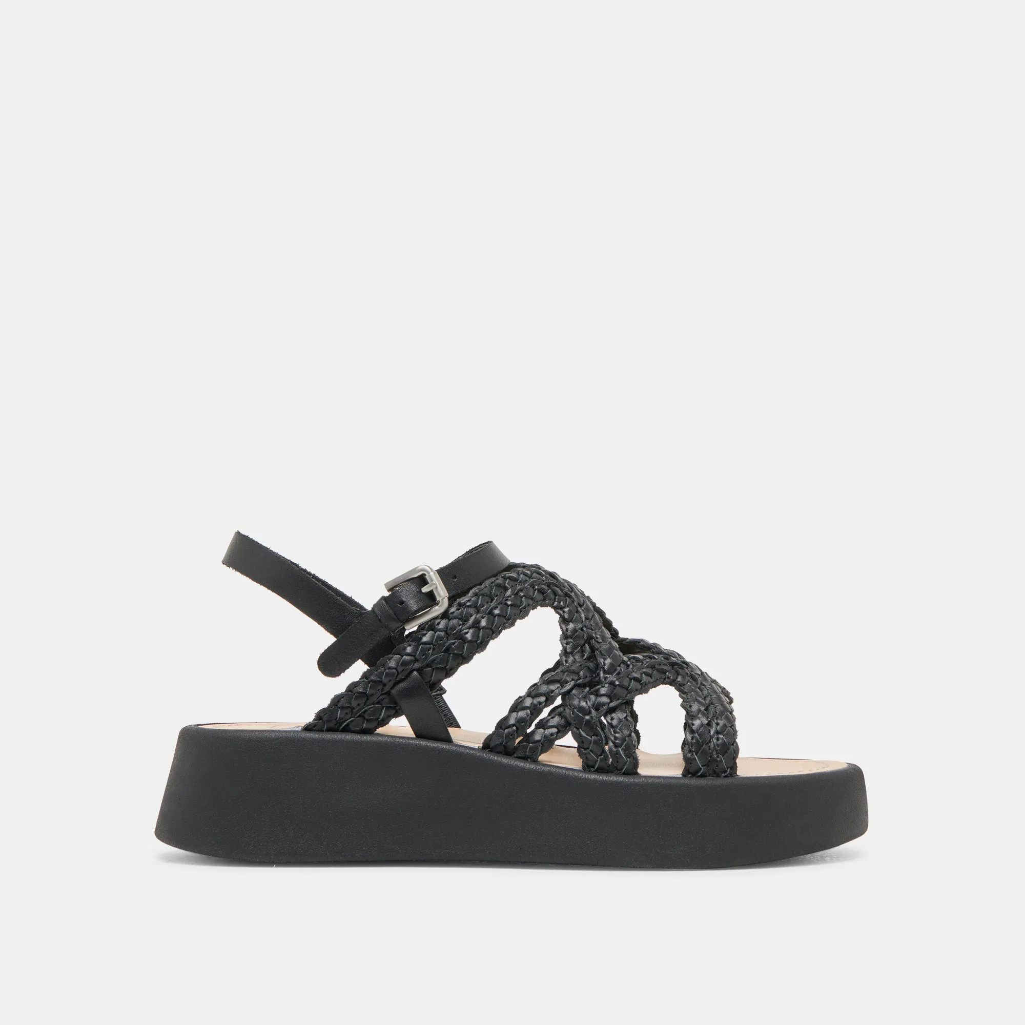 Adjustable Straps GATSBY SANDALS BLACK LEATHER