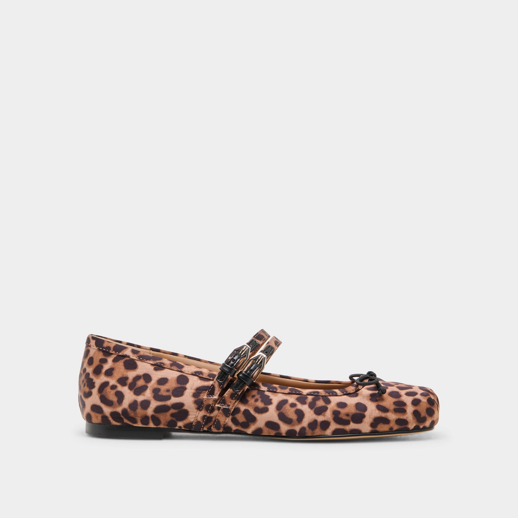 GIBSEN BALLET FLATS DK LEOPARD SATIN Photo Spark