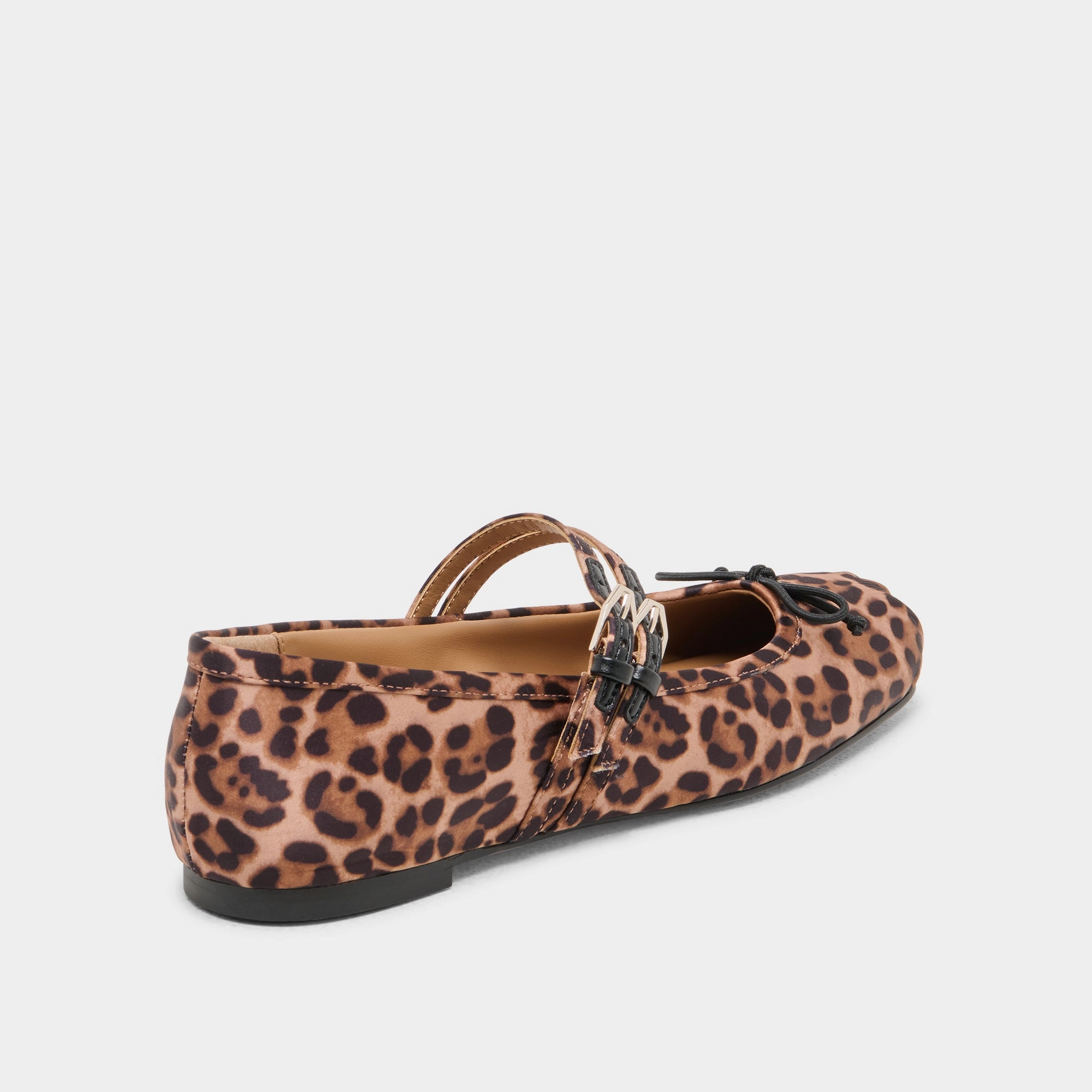 GIBSEN BALLET FLATS DK LEOPARD SATIN Sleek Pumps