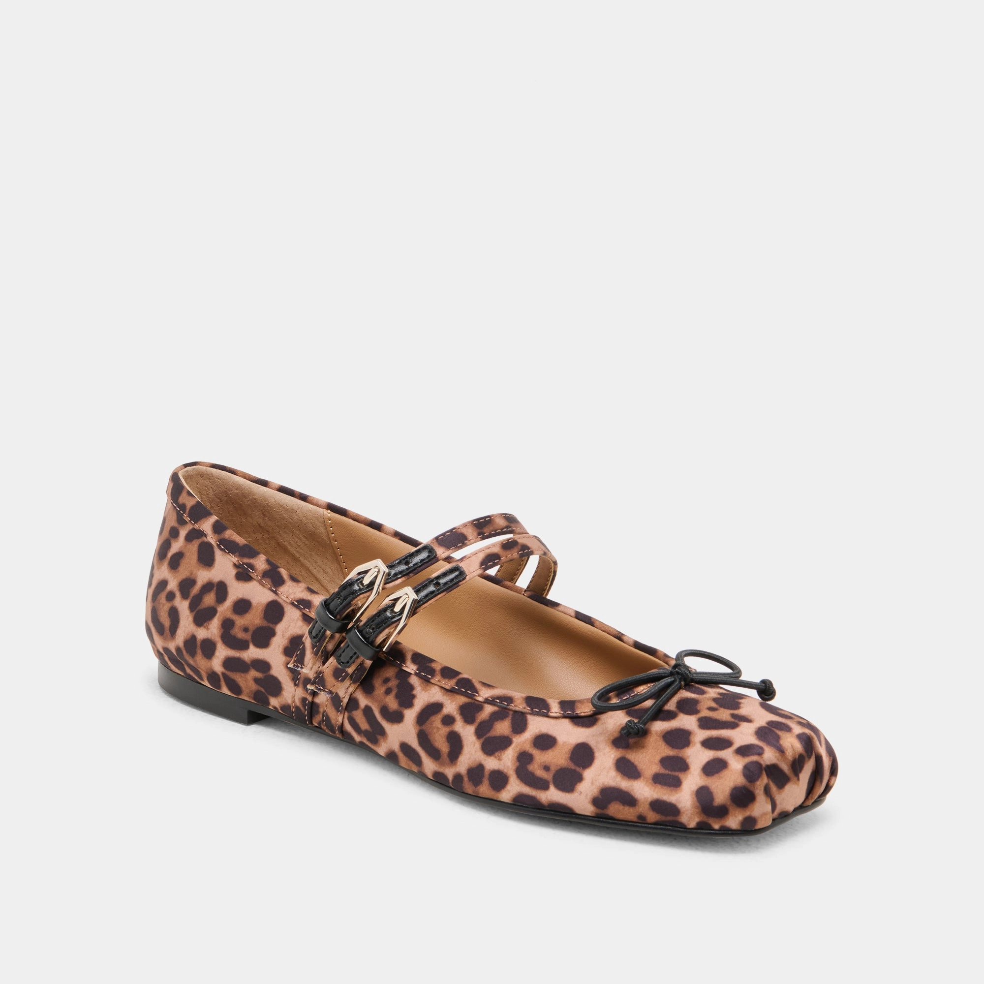 GIBSEN BALLET FLATS DK LEOPARD SATIN Skin Safe Timeless Beauty