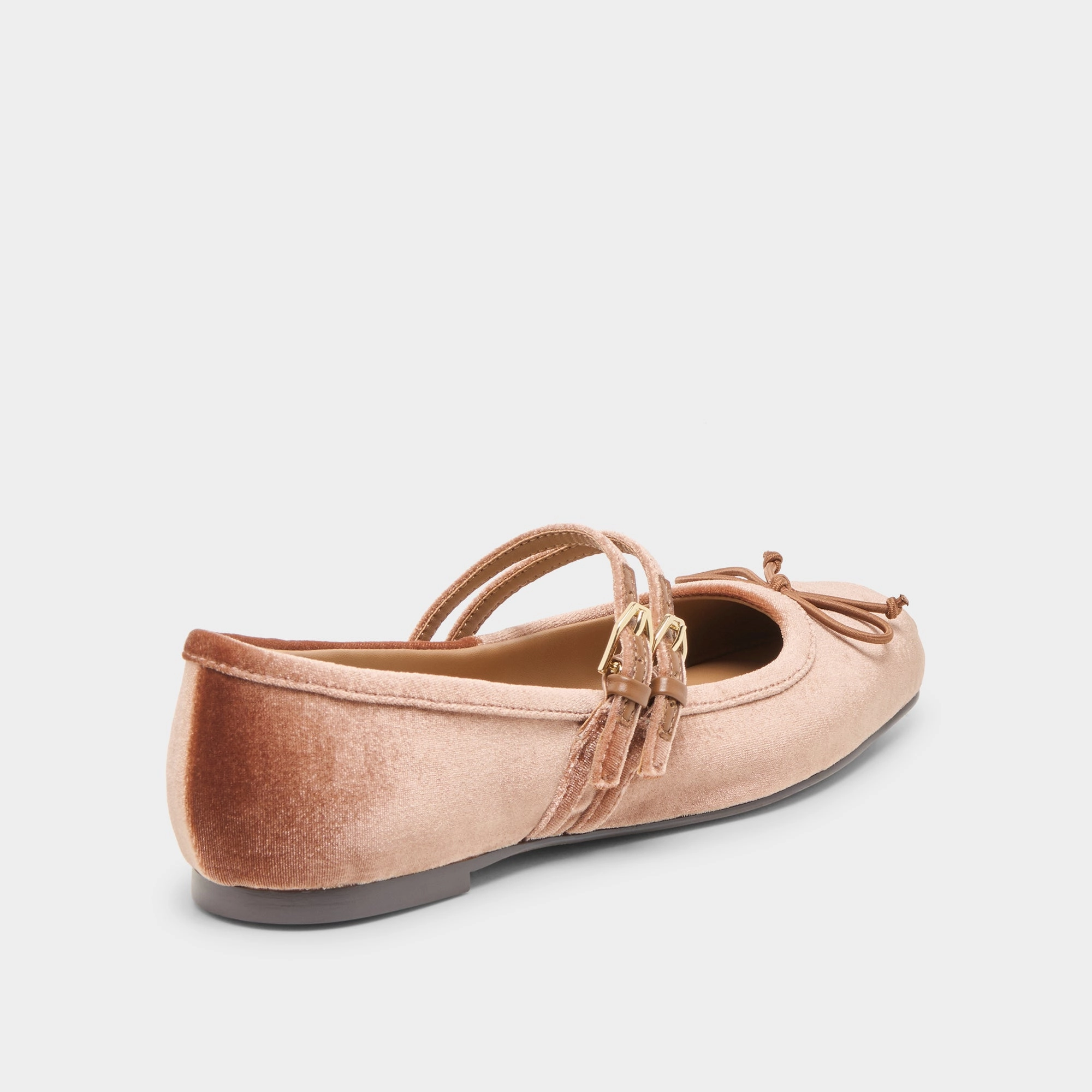 Luxury Pumps GIBSEN BALLET FLATS DK ROSE VELVET