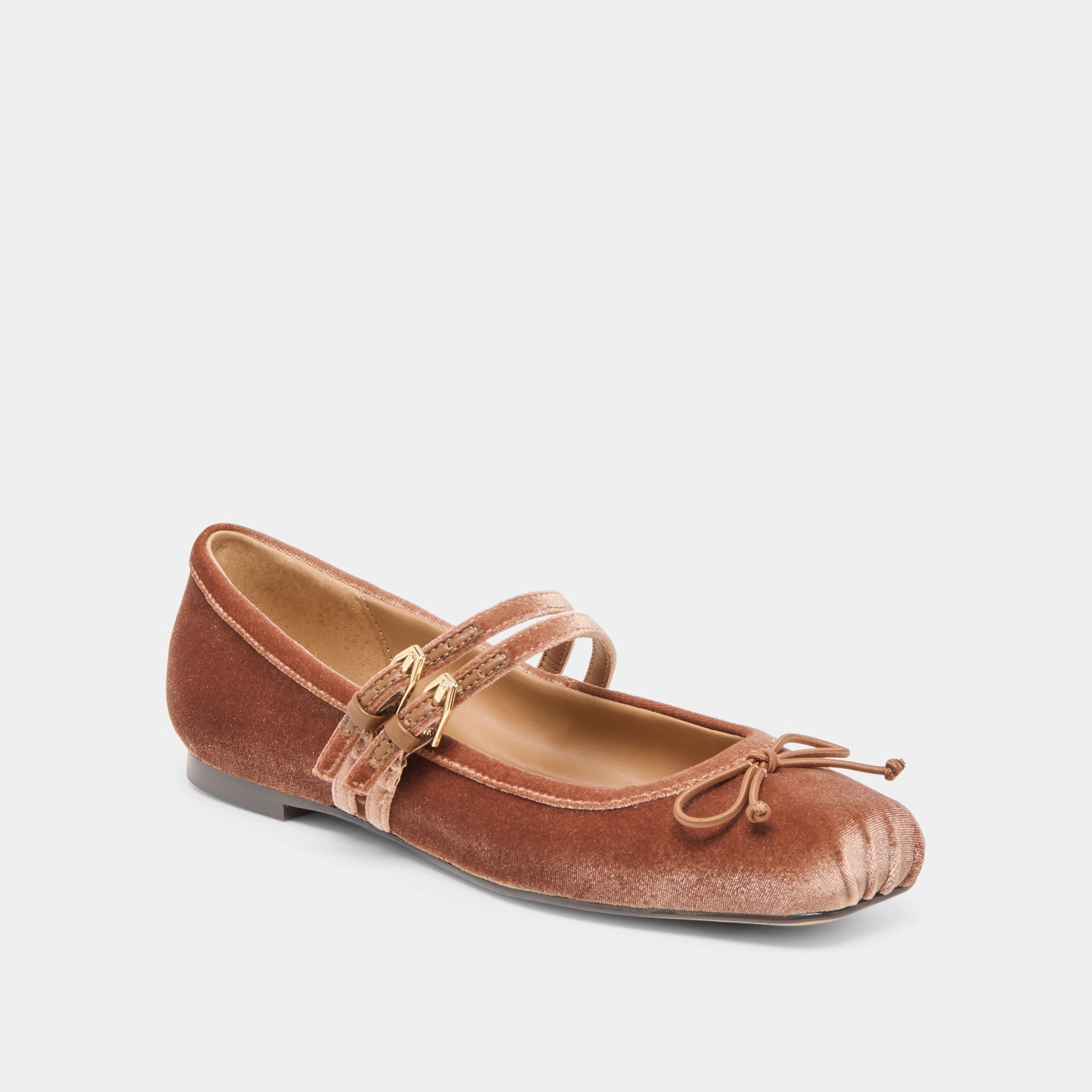 GIBSEN BALLET FLATS DK ROSE VELVET Smart Heels