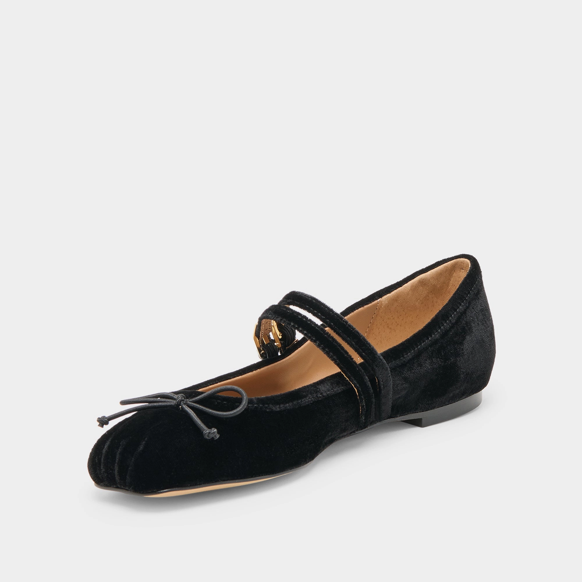 GIBSEN BALLET FLATS NERO VELVET Iconic Form