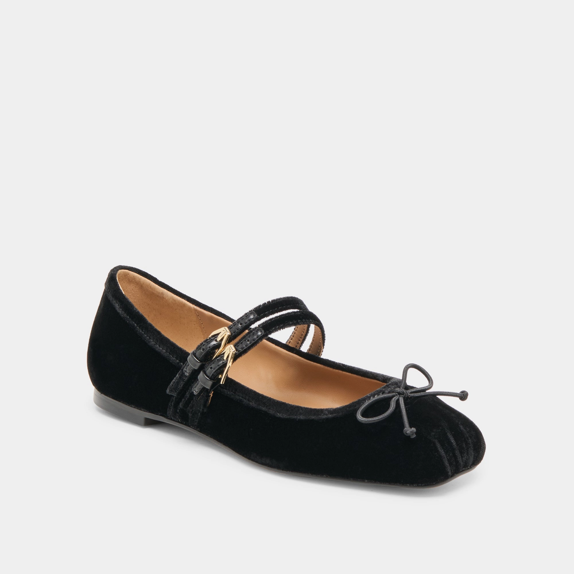 GIBSEN BALLET FLATS NERO VELVET Elegant Shape Fashionable Style