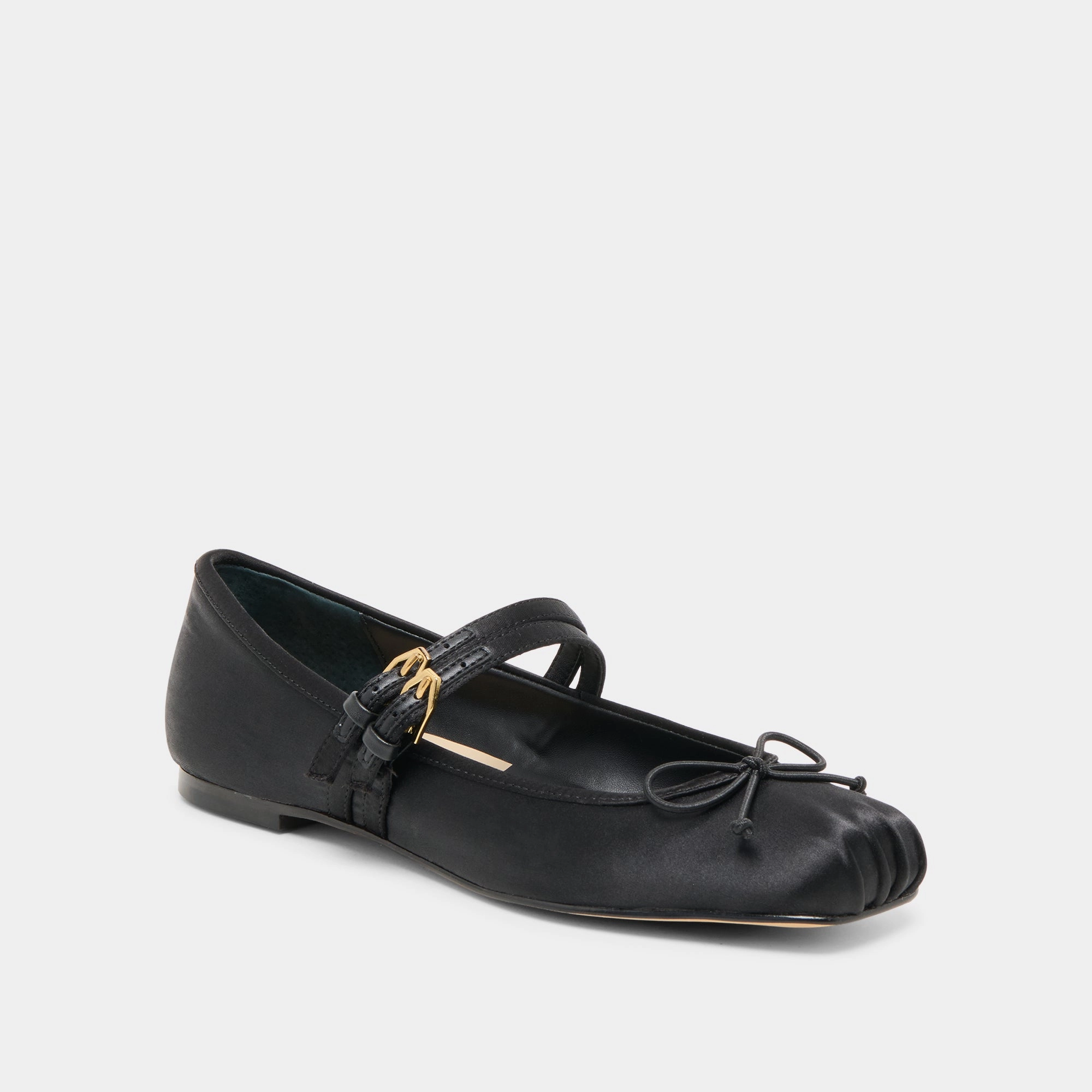Stand Out Walk Spark GIBSEN BALLET FLATS ONYX SATIN