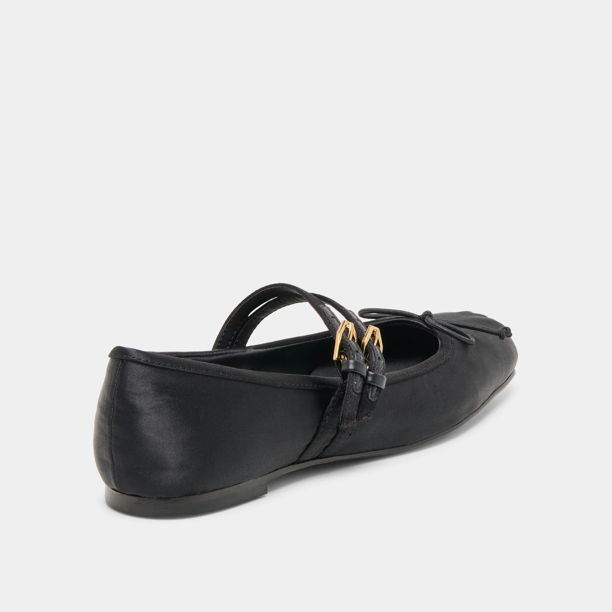 Statement Shoes Icon Piece GIBSEN BALLET FLATS ONYX SATIN