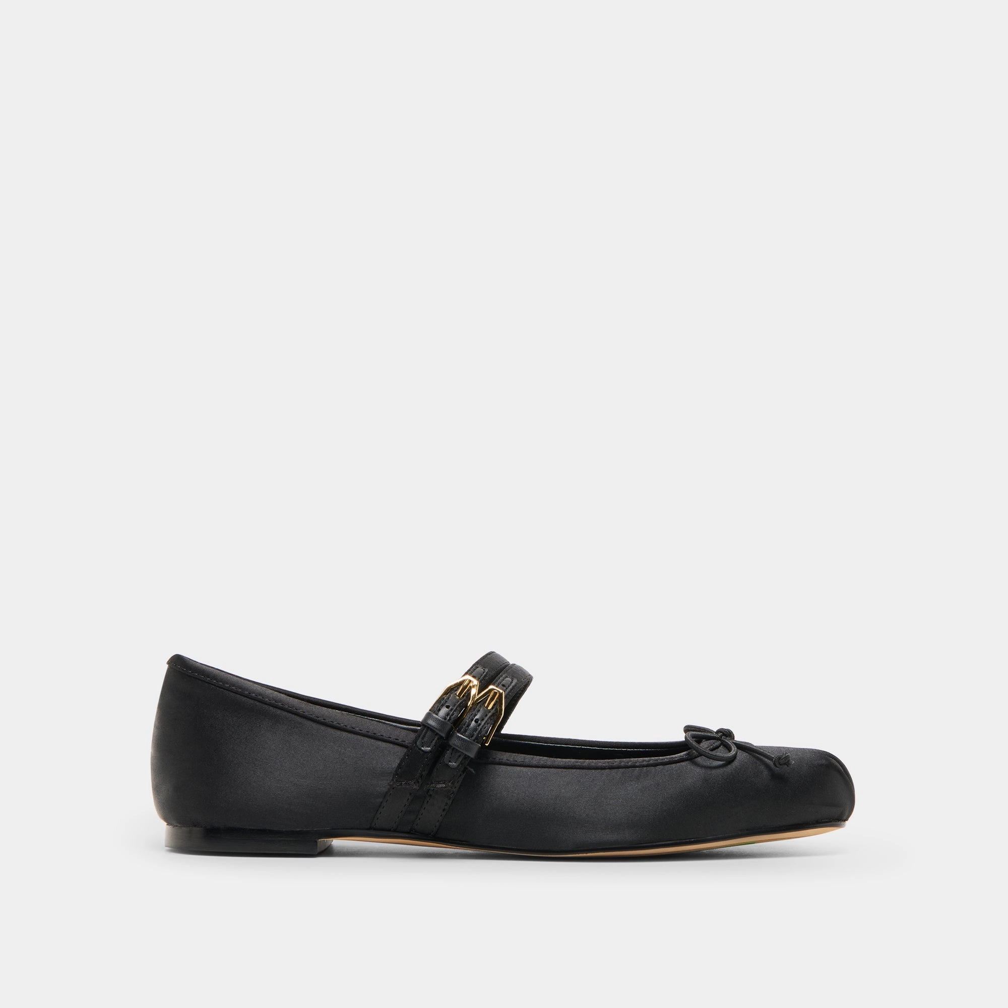 GIBSEN BALLET FLATS ONYX SATIN Milan Edge