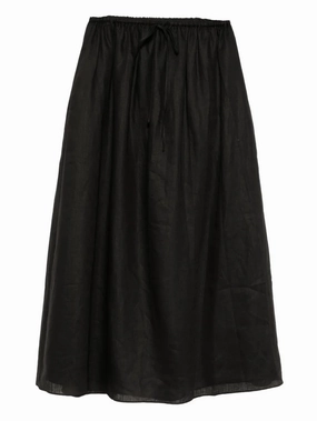 Soft Aesthetic Slip Resistant Waistband Ginny Skirt in Black
