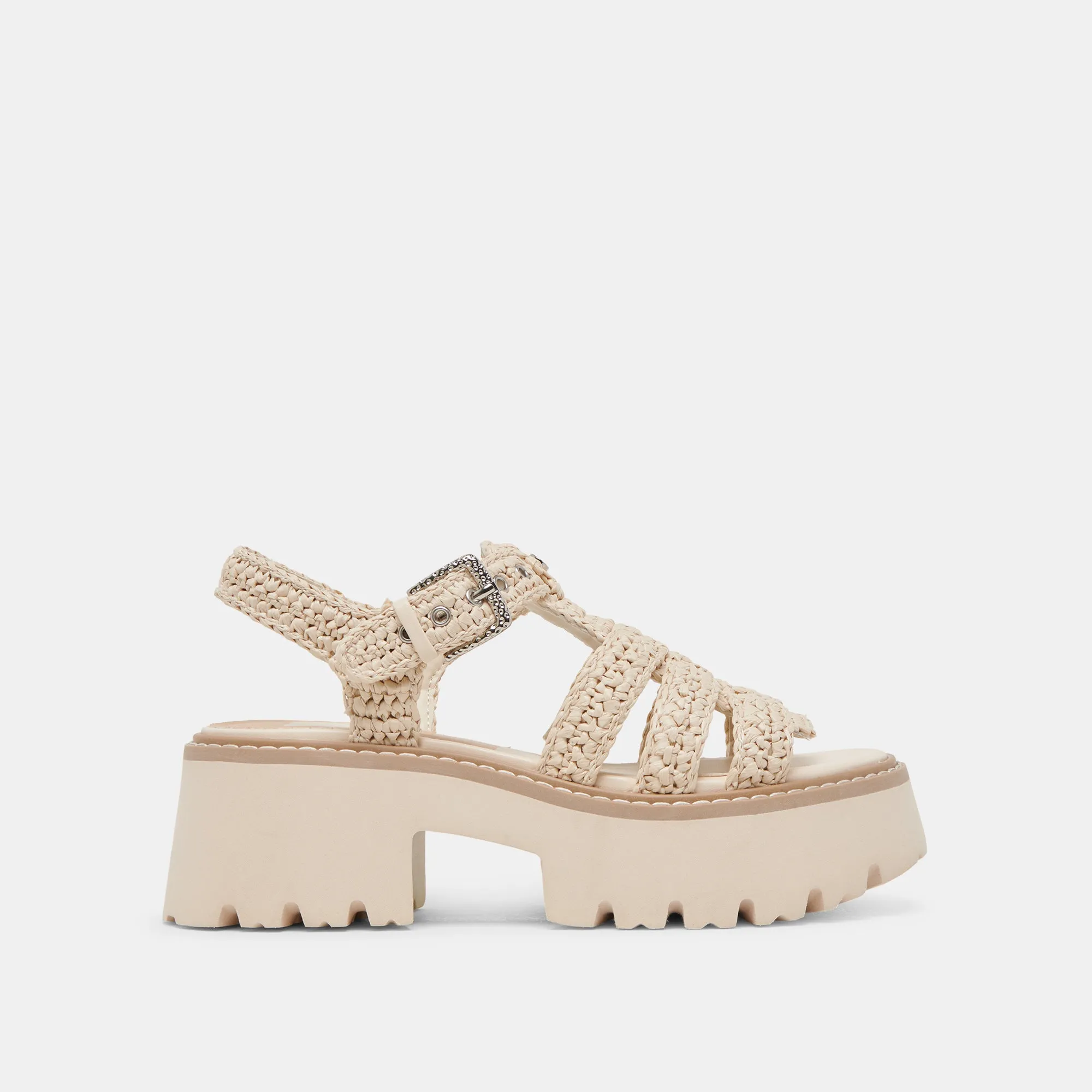 LATICE SANDALS OATMEAL KNIT Tailored grip ankle - support