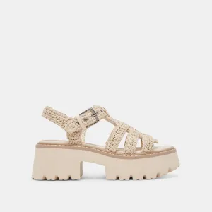 LATICE SANDALS OATMEAL KNIT Tailored grip ankle - support