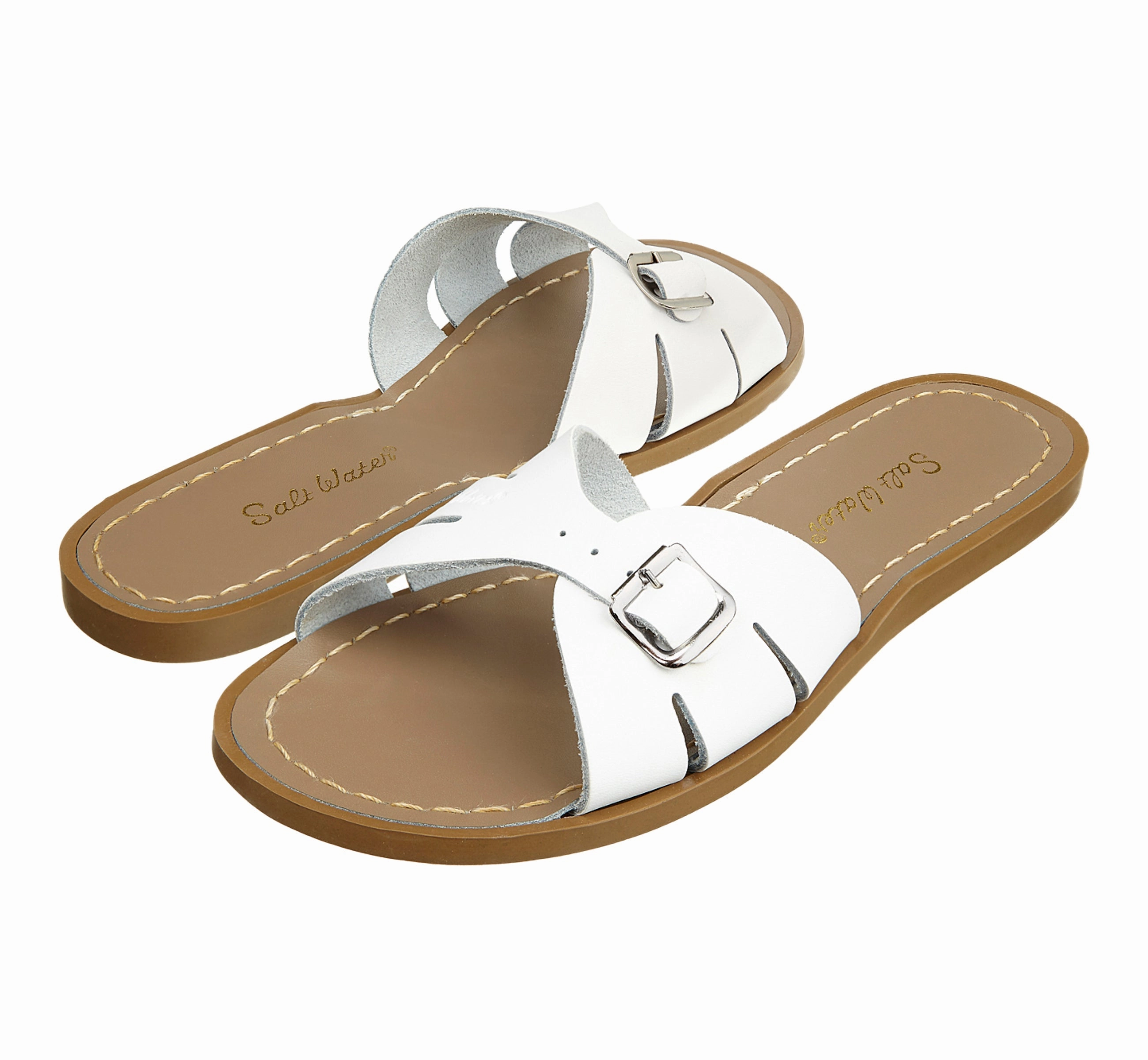 Sole Traction Sea View Classic Slide White Womens Sandal