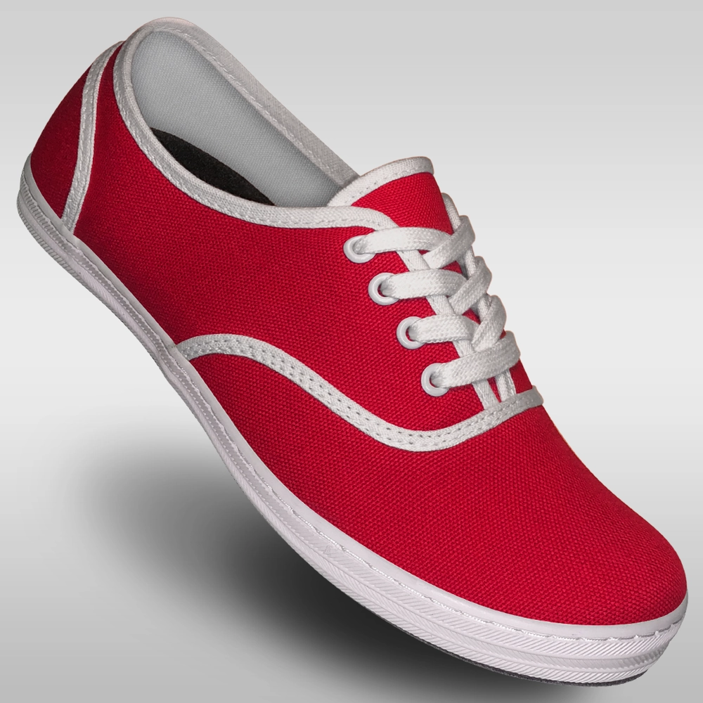 Aris Allen Women??s Red & White Classic Canvas Dance Sneaker *Limited Sizes* Heat Guard Classic Dress Shoes