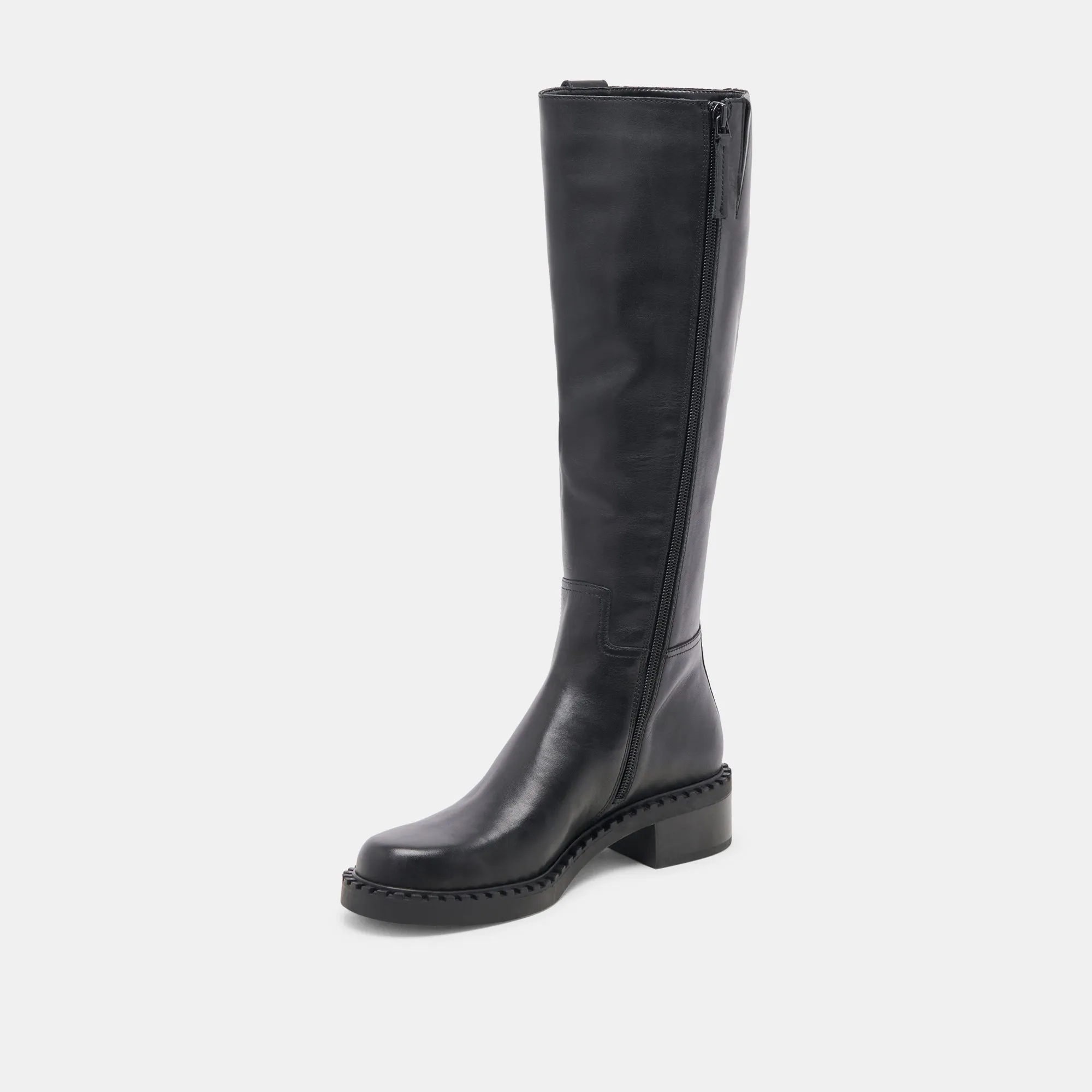 GLORY H2O WIDE CALF BOOTS BLACK LEATHER Moisture control